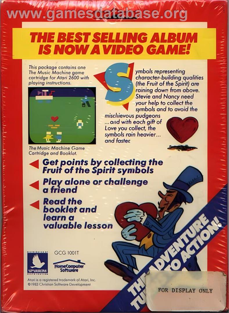 Music Machine, The - Atari 2600 - Artwork - Box Back