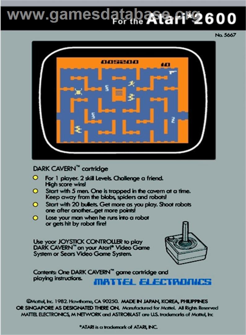 Night Stalker - Atari 2600 - Artwork - Box Back