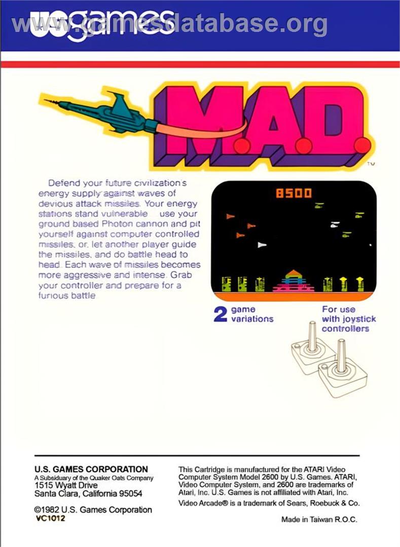 Paris Attack - Atari 2600 - Artwork - Box Back
