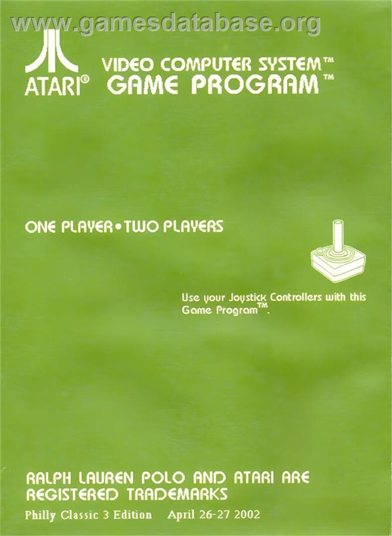 Polo - Atari 2600 - Artwork - Box Back
