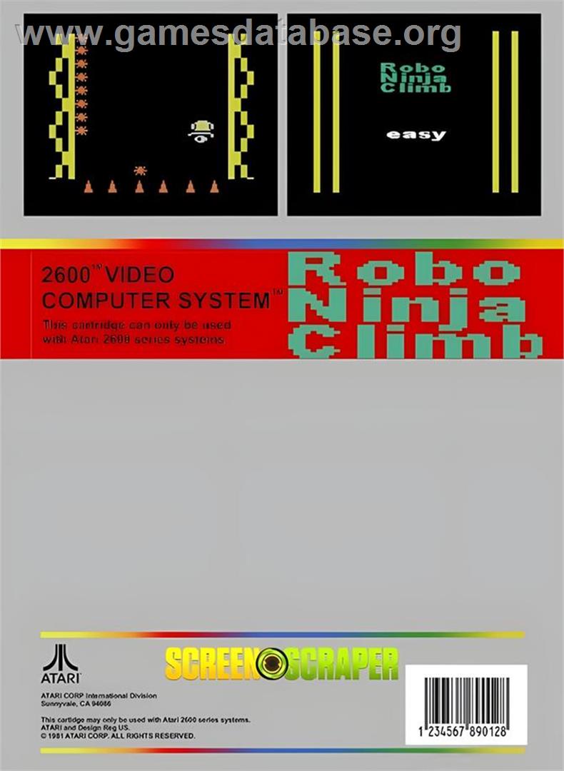 Robo-Ninja Climb - Atari 2600 - Artwork - Box Back