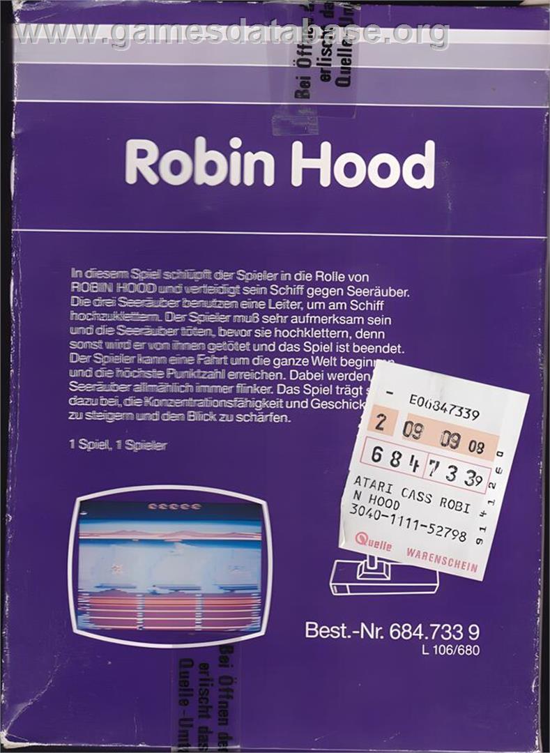 Save Our Ship - Atari 2600 - Artwork - Box Back