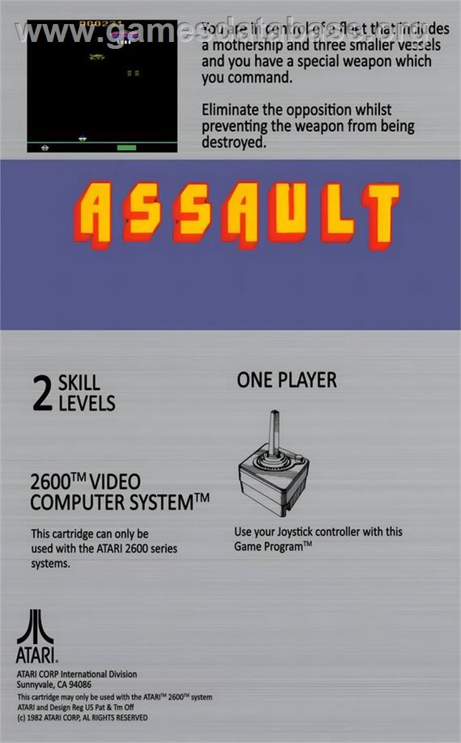 Sky Alien - Atari 2600 - Artwork - Box Back