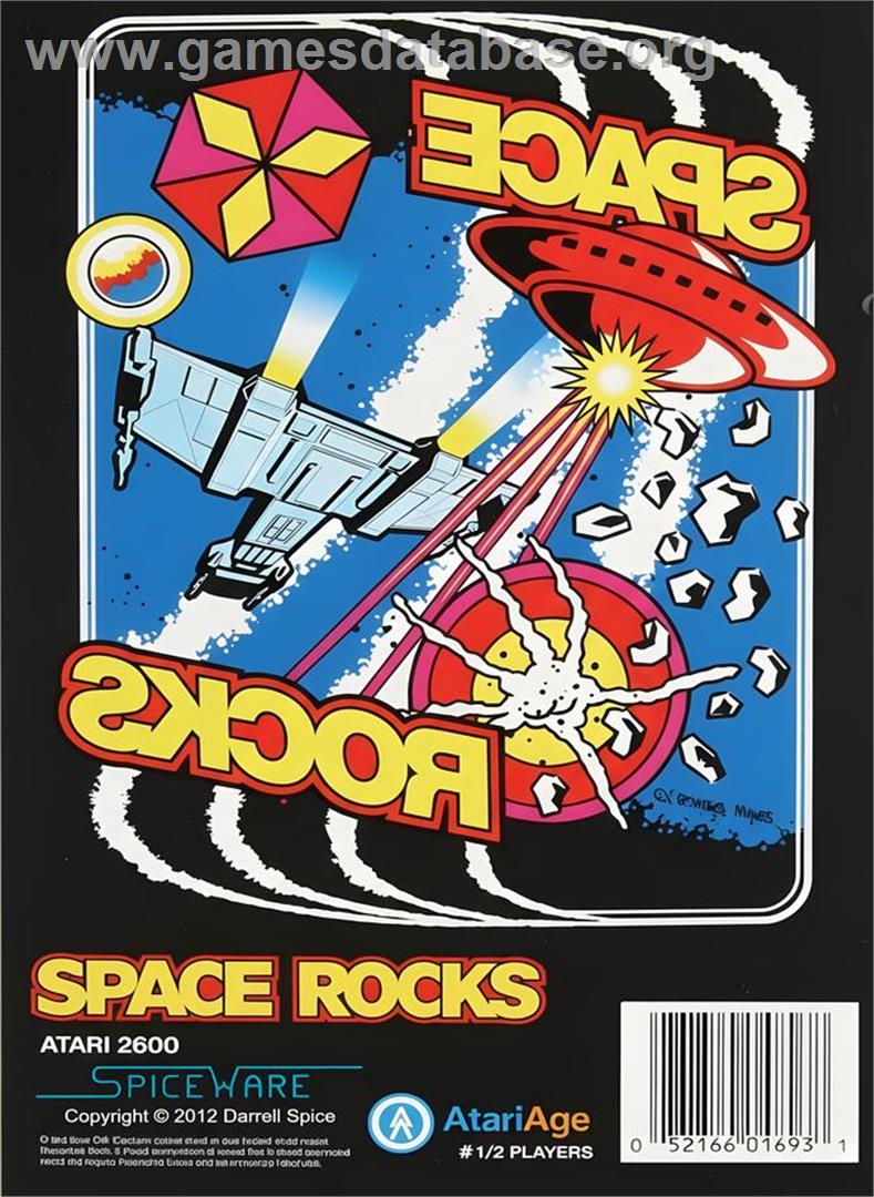 Space Rocks - Atari 2600 - Artwork - Box Back