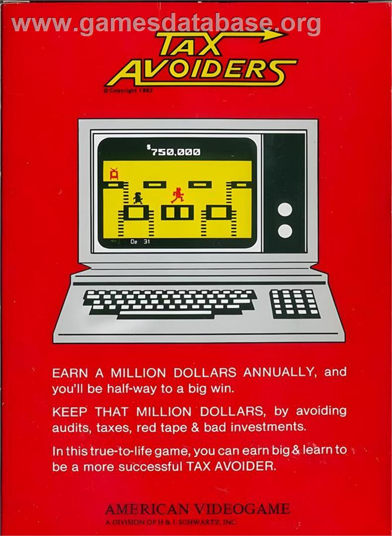 Tax Avoiders - Atari 2600 - Artwork - Box Back