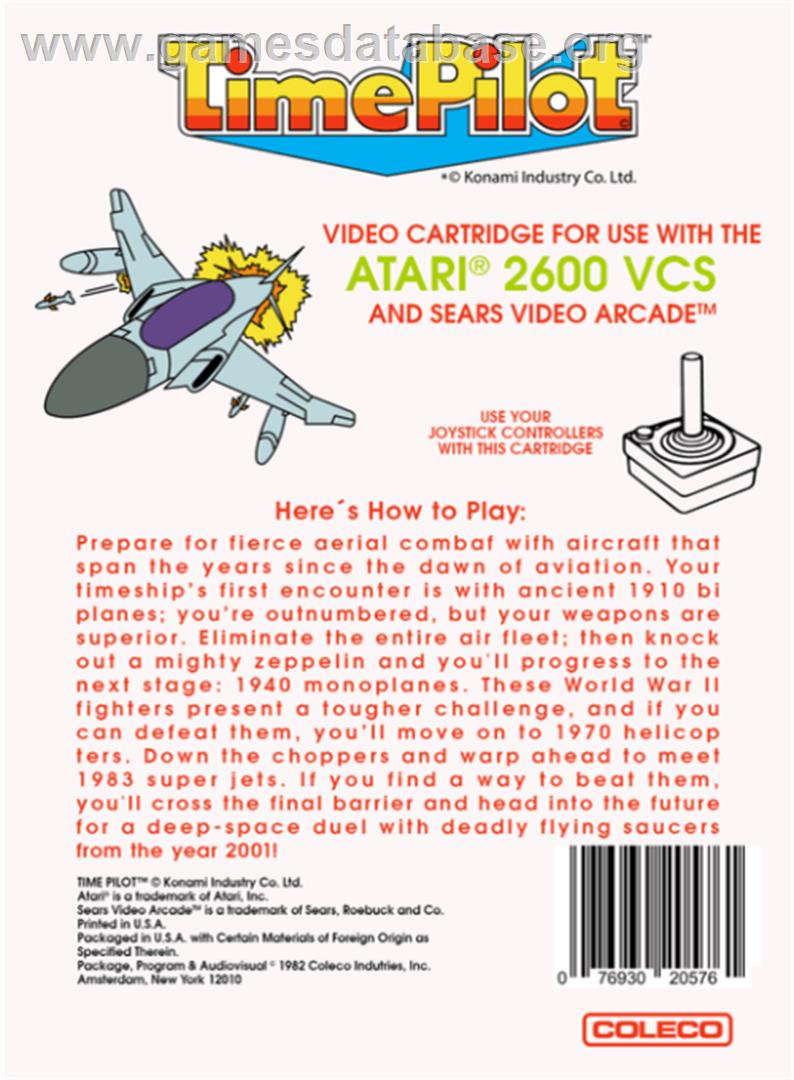 Time Pilot - Atari 2600 - Artwork - Box Back