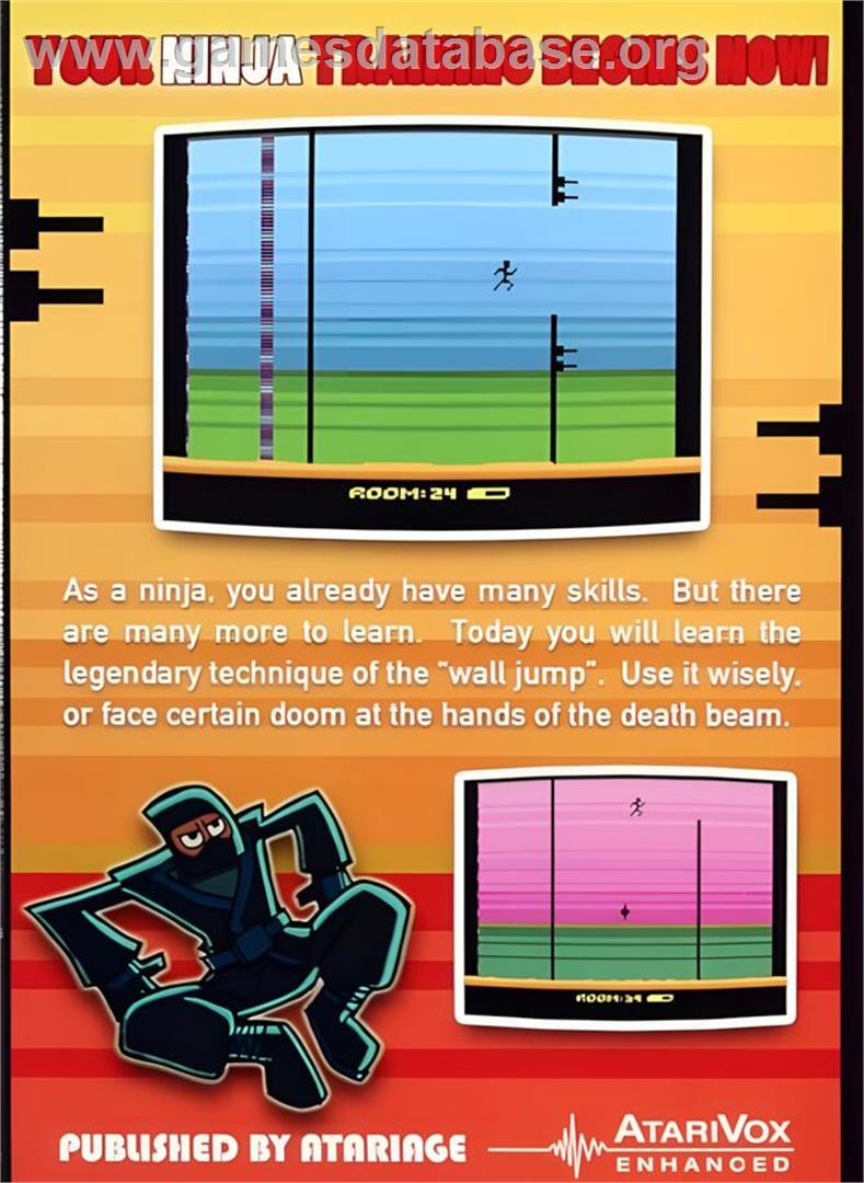 Wall Jump Ninja - Atari 2600 - Artwork - Box Back