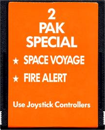 Cartridge artwork for 2 Pak Special - Space Voyage - Fire Alert on the Atari 2600.