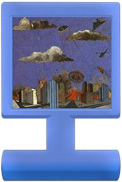 Cartridge artwork for Air Raid on the Atari 2600.