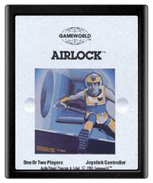 Cartridge artwork for Airlock on the Atari 2600.