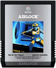 Cartridge artwork for Airlock on the Atari 2600.