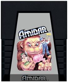 Cartridge artwork for Amidar on the Atari 2600.