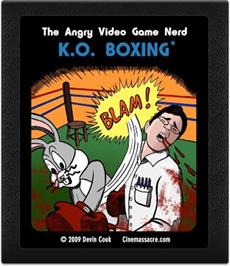 Cartridge artwork for Angry Video Game Nerd K.o. Boxing on the Atari 2600.