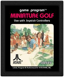 Cartridge artwork for Arcade Golf on the Atari 2600.