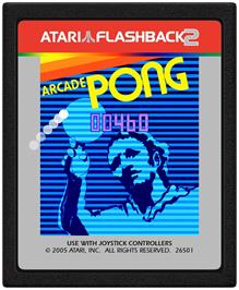 Cartridge artwork for Arcade Pong on the Atari 2600.