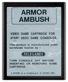 Cartridge artwork for Armor Ambush on the Atari 2600.