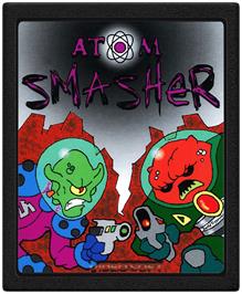 Cartridge artwork for Atom Smasher on the Atari 2600.