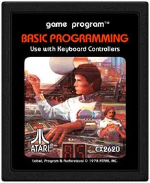 Cartridge artwork for Basic Programming on the Atari 2600.