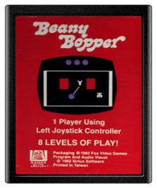 Cartridge artwork for Beany Bopper on the Atari 2600.