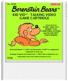 Cartridge artwork for Berenstain Bears on the Atari 2600.