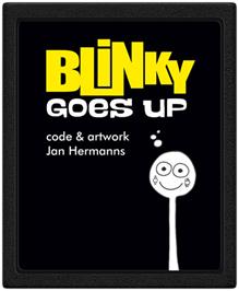 Cartridge artwork for Blinky Goes Up on the Atari 2600.