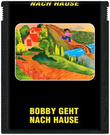 Cartridge artwork for Bobby Is Going Home on the Atari 2600.