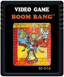 Cartridge artwork for Boom Bang on the Atari 2600.