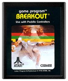 Cartridge artwork for Breakout on the Atari 2600.