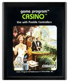 Cartridge artwork for Casino on the Atari 2600.