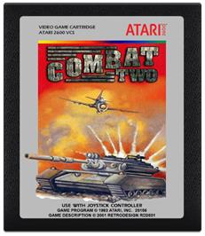 Cartridge artwork for Combat Two on the Atari 2600.