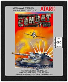 Cartridge artwork for Combat Two on the Atari 2600.