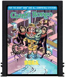 Cartridge artwork for Congo Bongo on the Atari 2600.