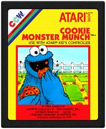 Cartridge artwork for Cookie Monster Munch on the Atari 2600.