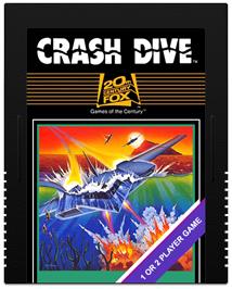 Cartridge artwork for Crash Dive on the Atari 2600.