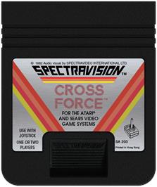 Cartridge artwork for Cross Force on the Atari 2600.
