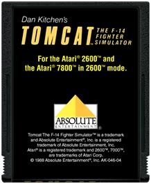 Cartridge artwork for Dan Kitchen's Tomcat - The F-14 Fighter Simulator on the Atari 2600.