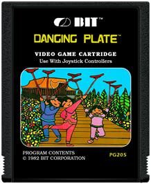 Cartridge artwork for Dancing Plate on the Atari 2600.