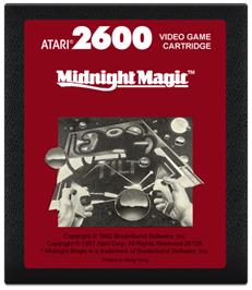 Cartridge artwork for David's Midnight Magic on the Atari 2600.