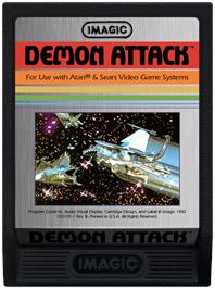 Cartridge artwork for Demon Attack on the Atari 2600.