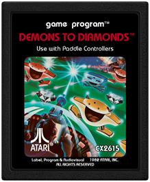 Cartridge artwork for Demons To Diamonds on the Atari 2600.