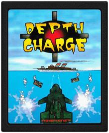 Cartridge artwork for Depth Charge on the Atari 2600.