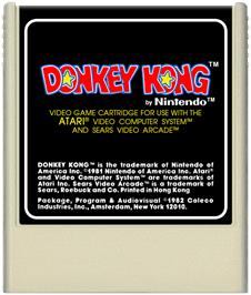 Cartridge artwork for Donkey Kong on the Atari 2600.