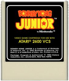 Cartridge artwork for Donkey Kong Junior on the Atari 2600.