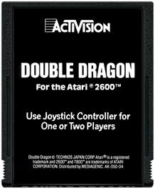 Cartridge artwork for Double Dragon on the Atari 2600.