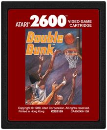 Cartridge artwork for Double Dunk on the Atari 2600.