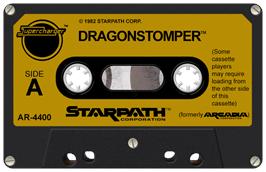 Cartridge artwork for Dragonstomper on the Atari 2600.