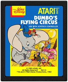 Cartridge artwork for Dumbo's Flying Circus on the Atari 2600.