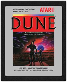 Cartridge artwork for Dune on the Atari 2600.