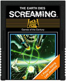 Cartridge artwork for Earth Dies Screaming, The on the Atari 2600.