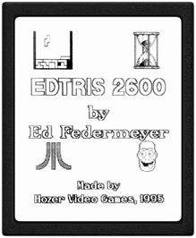 Cartridge artwork for Edtris 2600 on the Atari 2600.